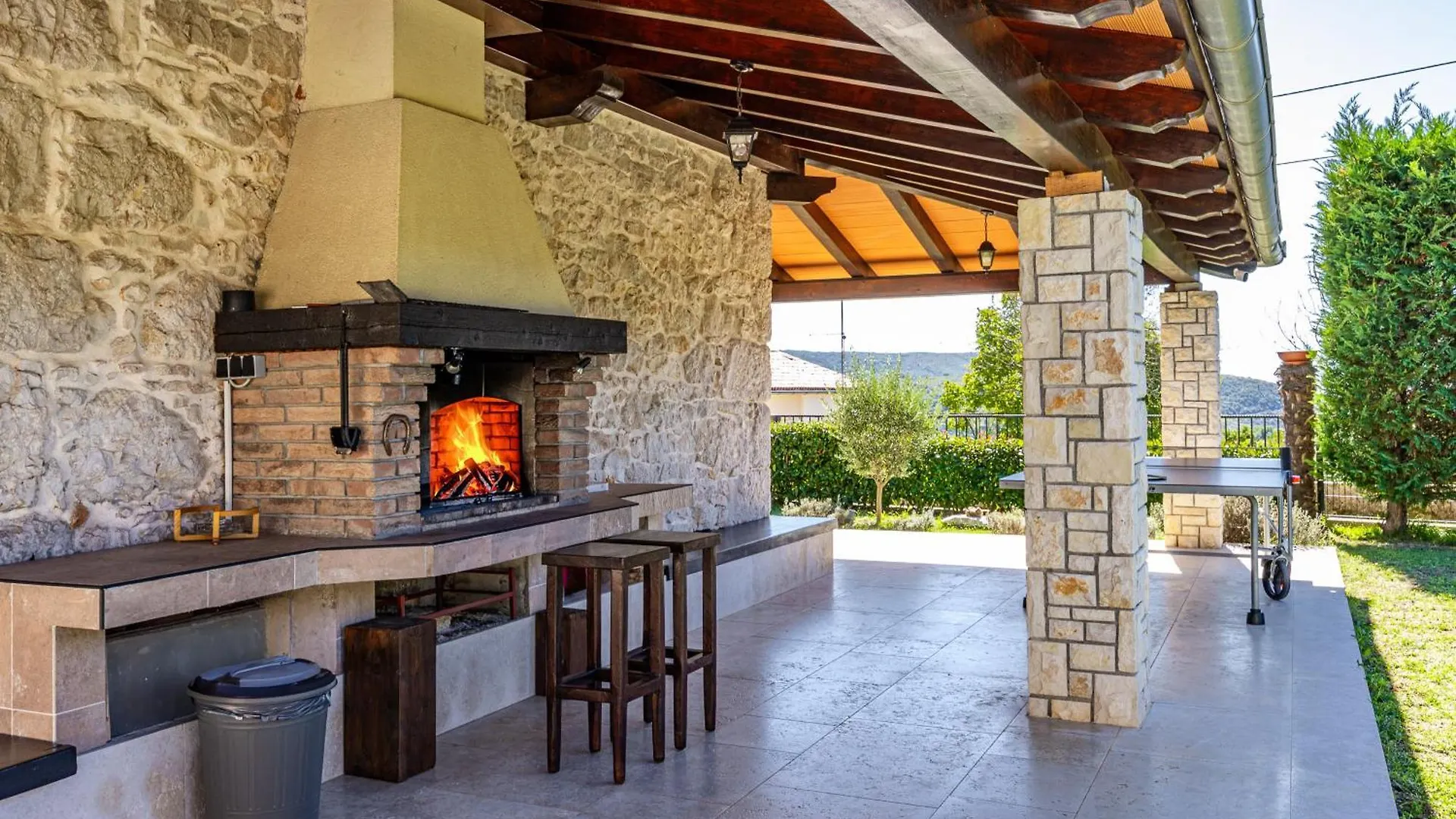 Charming Villa Antoana For Families And Kids In Labin - Rabac With Kids Playground & Private Pool